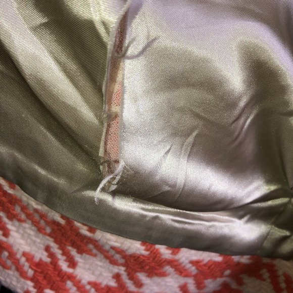 J. Crew Pumpkin Spice Houndstooth wool beautiful!! FIRM - Picture 8 of 8